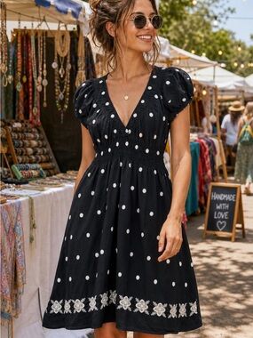 long sleeve midi dress Floral Prism Midi Dress Teal/Rust / XS main image 0